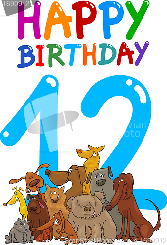 Image of twelfth birthday anniversary design