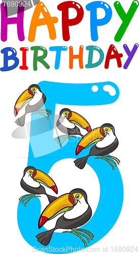 Image of fifth birthday anniversary design