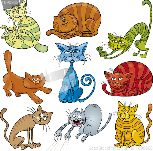 Image of cartoon cats set