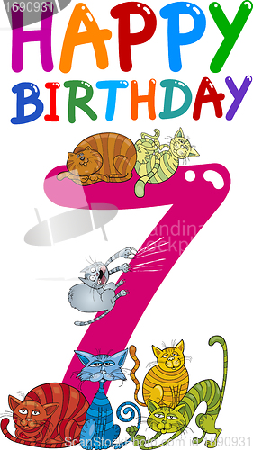 Image of seventh birthday anniversary design