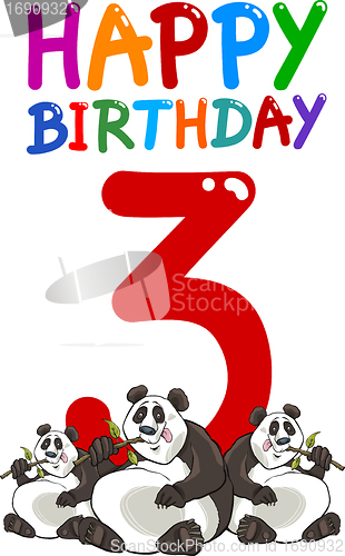 Image of third birthday anniversary design