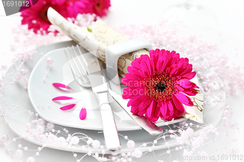 Image of Place setting in pink