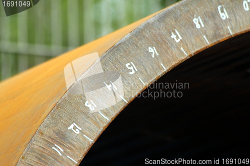 Image of numbered steel tube