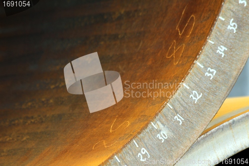 Image of numbered steel tube