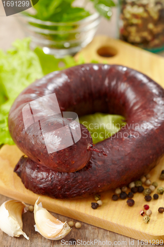 Image of homemade blood sausage