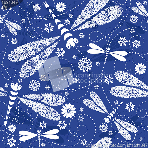 Image of Seamless blue pattern
