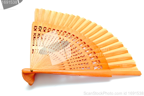 Image of fan over white