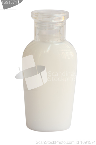 Image of A small bottle of shampoo