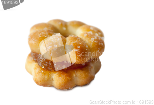 Image of Cookies with jam close-up