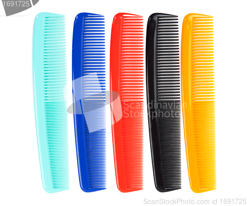 Image of colored plastic comb