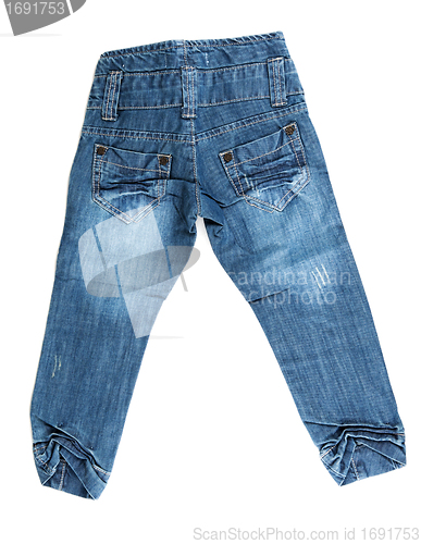 Image of blue denim trousers