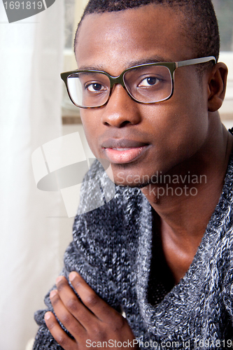 Image of portrait of a black guy with beautiful face 