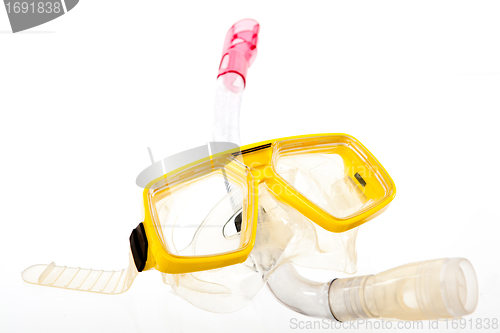 Image of snorkeling mask isolated on white background