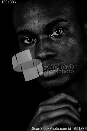 Image of portrait of a black guy with beautiful face 