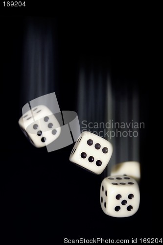 Image of Falling Dice w/ Motion Blur