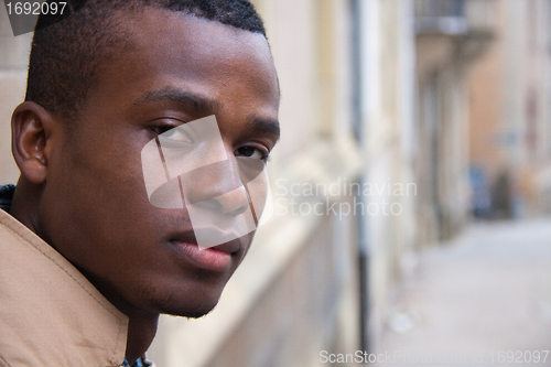 Image of portrait of a black guy with beautiful face 