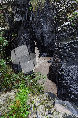 Image of Alcantara river gorge in Sicily, Italy