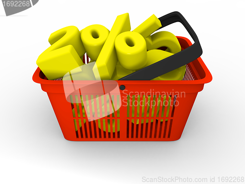 Image of Shopping basket full of discounts