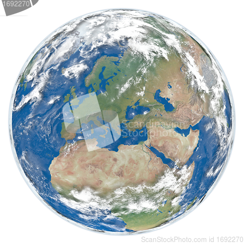 Image of Model of Earth facing Europe