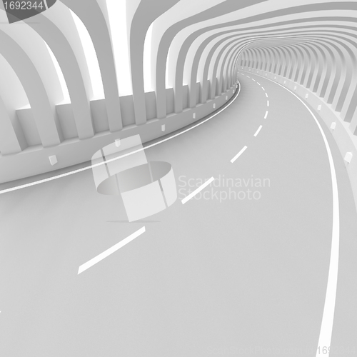 Image of White Futuristic Tunnel