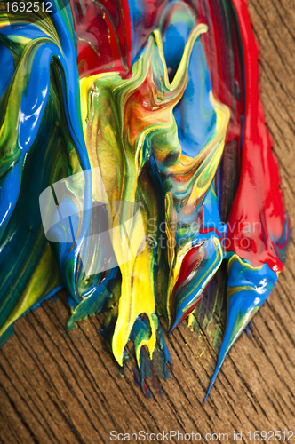 Image of mixing paints. background 