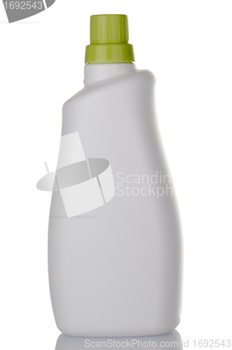 Image of White detergent plastic bottle 