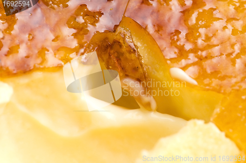 Image of French dessert - cream brulee, burnt cream 