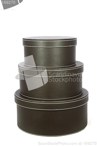 Image of Three hat boxes