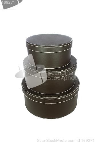 Image of Three hat boxes