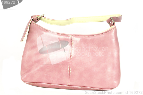 Image of Pink leather handbag