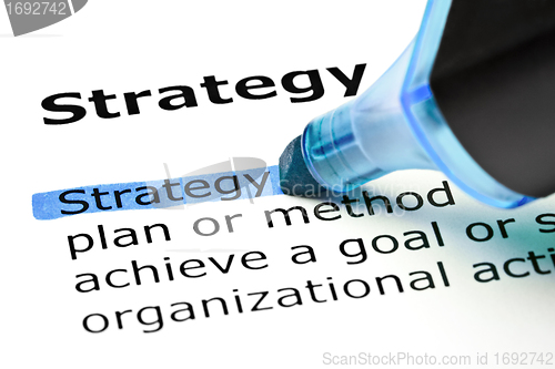 Image of Strategy highlighted in blue
