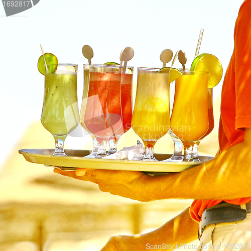 Image of cocktails on the beach