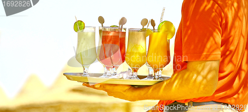 Image of cocktails on the beach