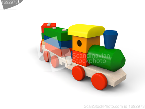 Image of Wooden toy train