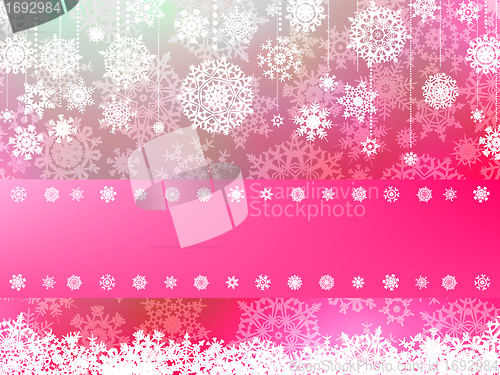 Image of Pink christmas with christmas snowflake. EPS 8