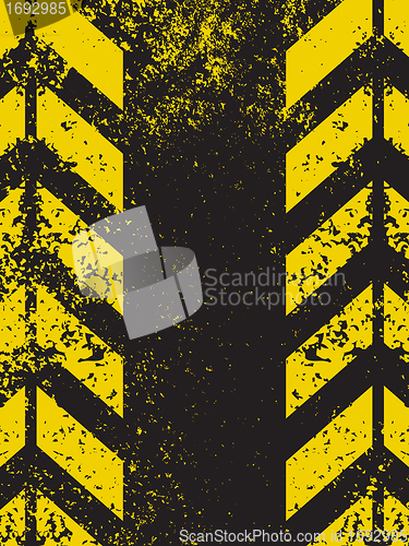 Image of A grungy and worn hazard stripes texture. EPS 8