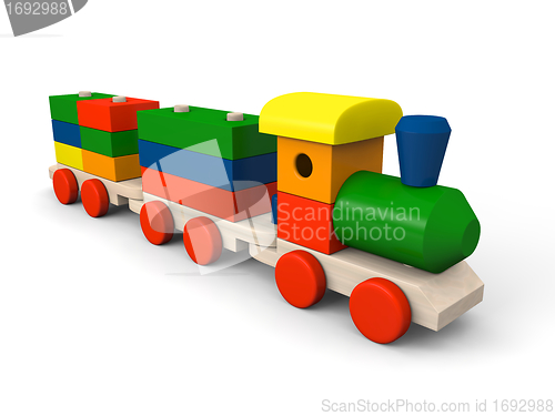 Image of Wooden toy train