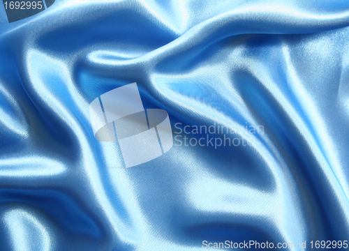 Image of Smooth elegant dark blue silk can use as background 