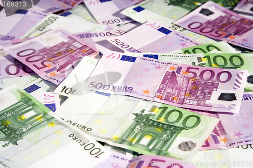 Image of Various Euro Banknotes