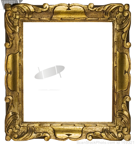 Image of Picture Frame Gold Cubic (Path Included)