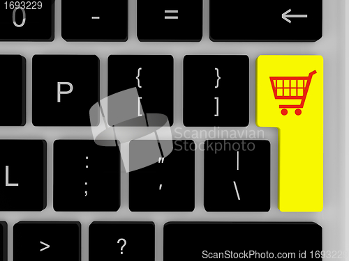 Image of Shopping trolley on enter key