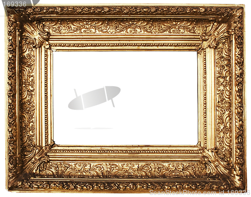 Image of Ornamented Picture Frame Gold (Path Included)
