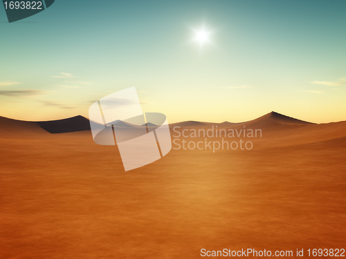 Image of desert sunset