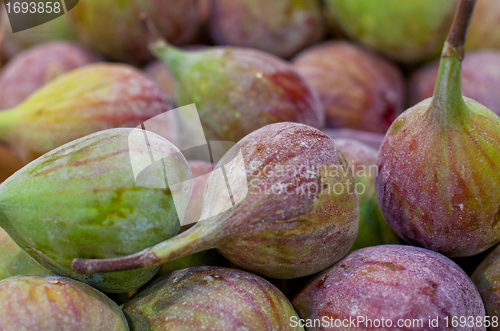 Image of fresh figs closeup on a market