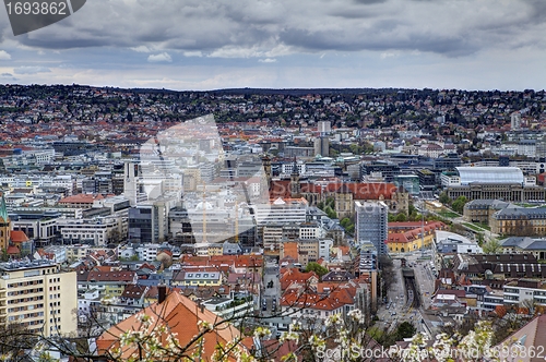 Image of panorama of stuttgart city in germany