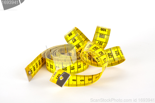 Image of yellow measure tape with scale in centimeters