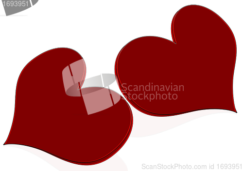 Image of Two red heart