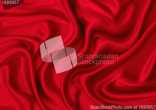 Image of Red silk material