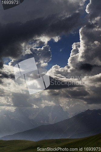 Image of Mountains in clouds