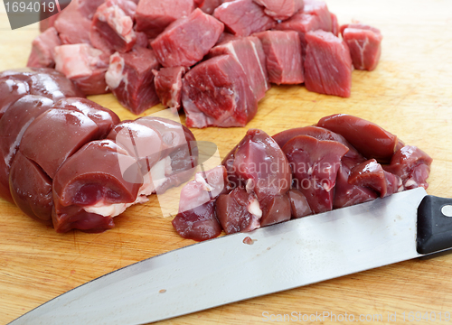 Image of Chopping steak and kidney